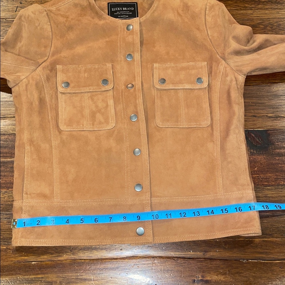 Lucky Brand Camel Suede Jacket Size M - Picture 11 of 13